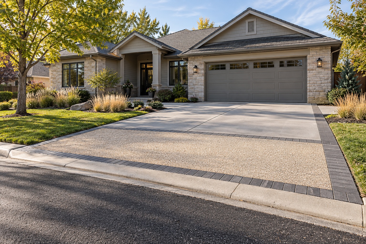 Colorado design concept: Natural stone driveway aprons