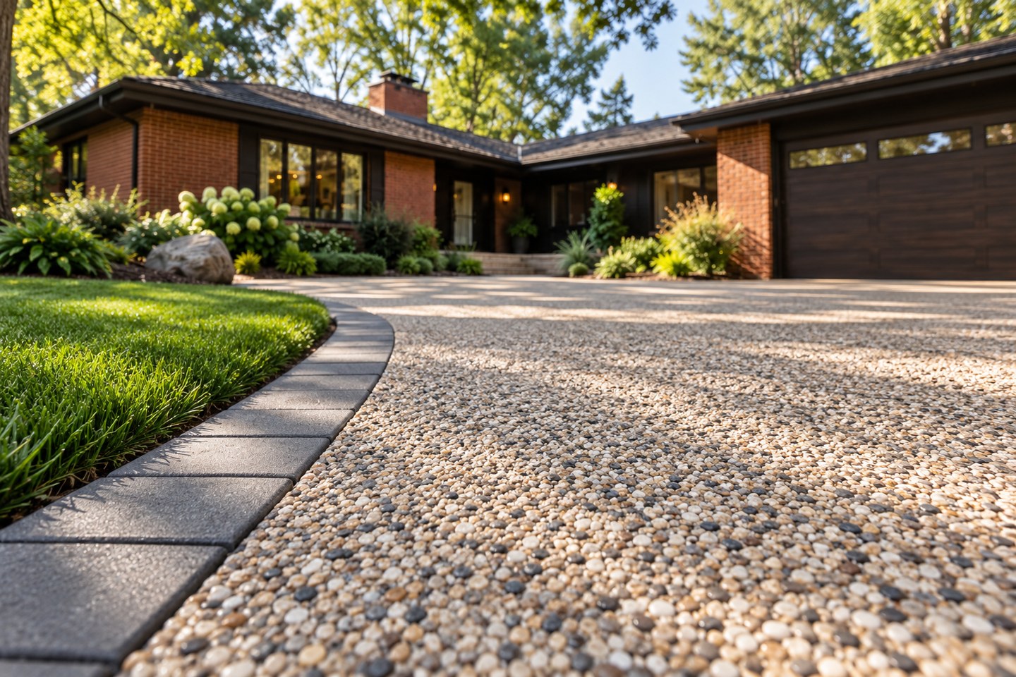 Colorado design visualization: Cherry Hills driveway, detail view