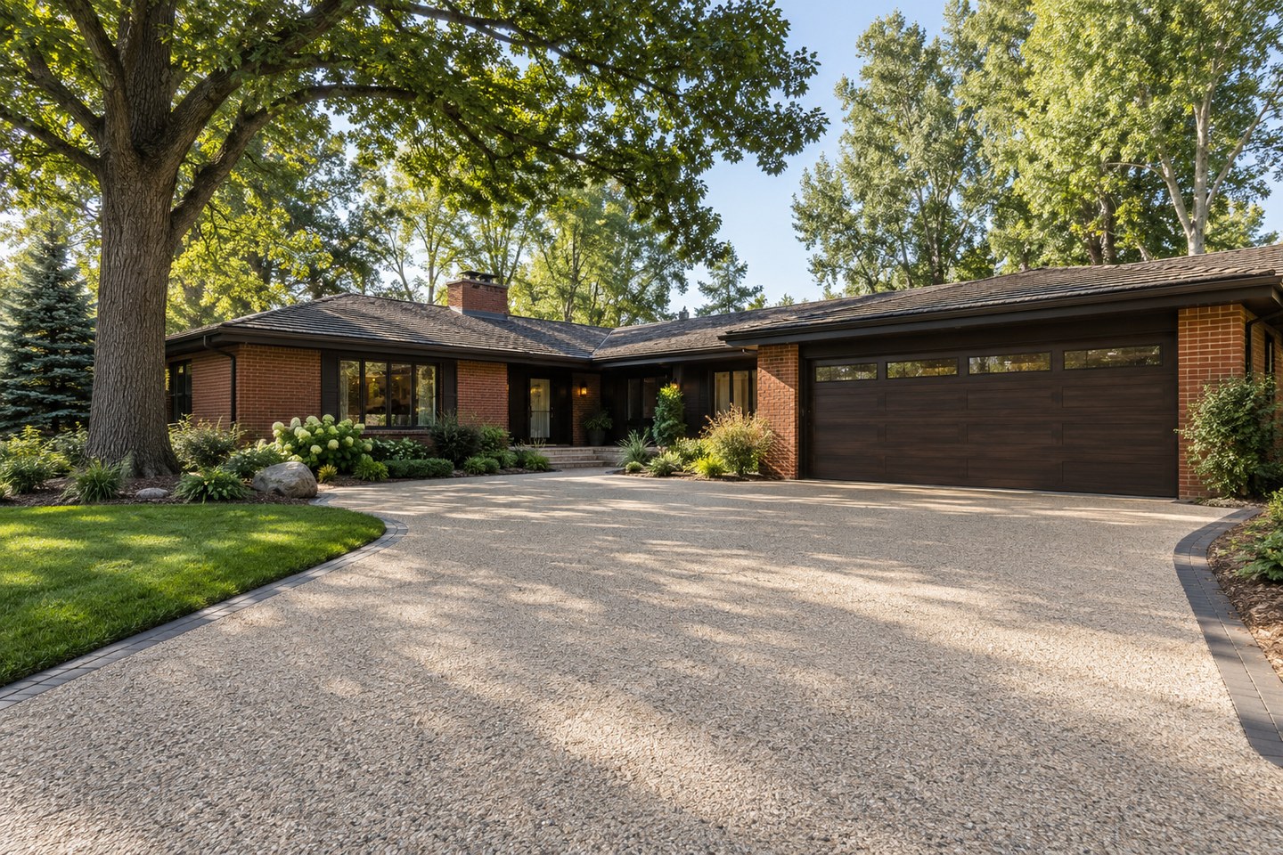 Colorado design visualization: Cherry Hills driveway, wide view