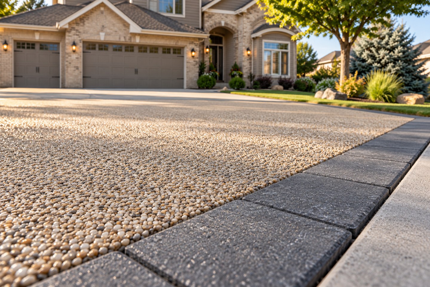 Colorado design visualization: Highlands Ranch driveway apron, detail view