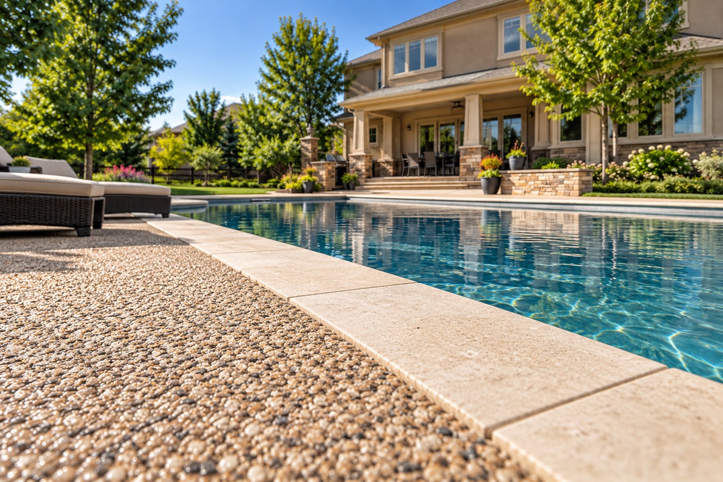Colorado design visualization: Parker pool surround, detail view