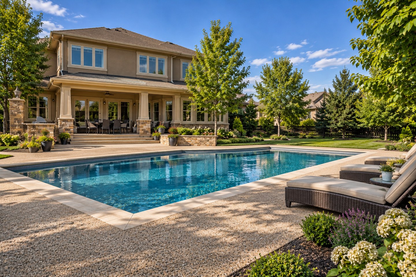 Colorado design visualization: Parker pool surround, reverse view